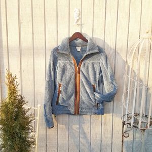 LLbean high pile teddy sherpa faux leather fleece